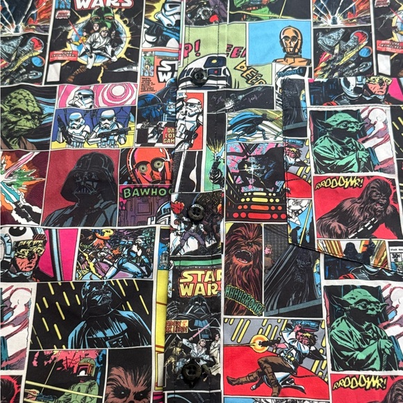 RSVLTS Star Wars shirt comic to the dark side Button Up Shirt Size Large L - Picture 9 of 16